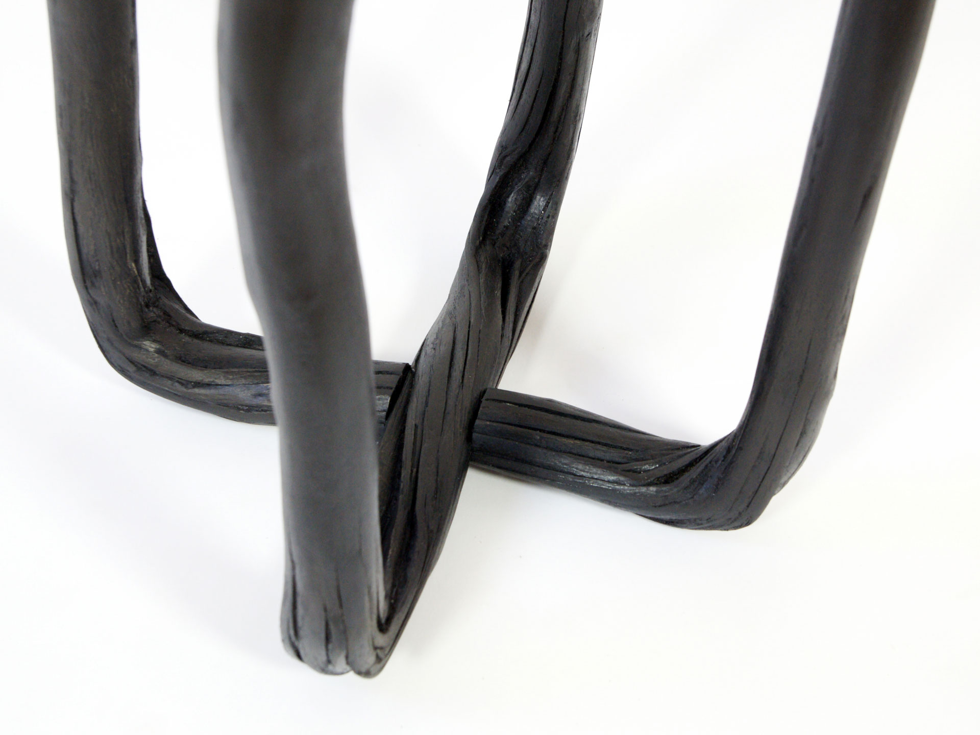 Pressed wood stool black